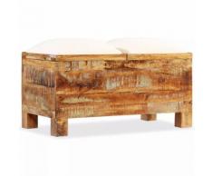 vidaXL Cassapanca in Legno Massello di Recupero 40x40x40 cm