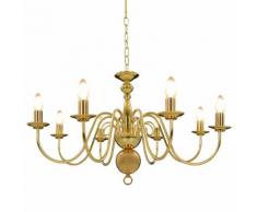 vidaXL Candelabro Oro per 8 Lampadine Attacco E14