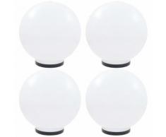 vidaXL Set Lampade a LED Sferiche 4 pz 40 cm in PMMA