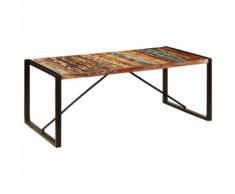 vidaXL Tavolo da Pranzo 200x100x75 cm in Legno Massello di Recupero