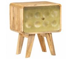vidaXL Comodino in Legno Massello di Mango 40x30x49 cm