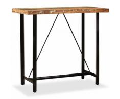 vidaXL Tavolino da Bar in Legno Massello di Recupero 120x60x107 cm