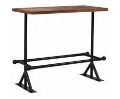 vidaXL Tavolino da Bar Massello di Recupero 120x60x107cm Marrone Scuro