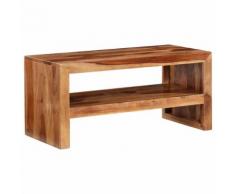 vidaXL Supporto TV Tavolino Laterale in Legno Massello di Sheesham
