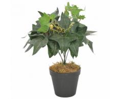 vidaXL Pianta di Edera Artificiale con Vaso Verde 45 cm