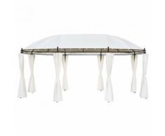 vidaXL Gazebo Bianco Crema 530x350x265 cm