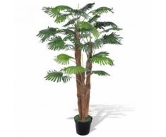 vidaXL Pianta Artificiale Palma Nana con Vaso 180 cm