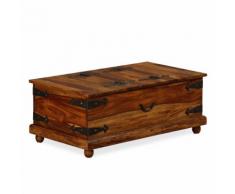vidaXL Cassapanca in Legno Massello di Sheesham 90x50x35 cm