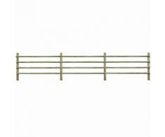 vidaXL Recinzione da Giardino in Legno di Pino Impregnato FSC 6 m