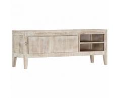 vidaXL Mobile Porta TV 118x35x46 cm in Legno Massello di Mango