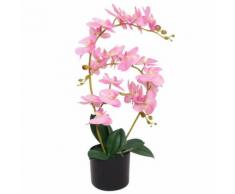 vidaXL Orchidea Artificiale con Vaso 65 cm Rosa