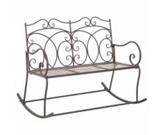 vidaXL Panchina da Giardino 104 cm in Ferro Marrone Anticato