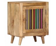 vidaXL Comodino 40x30x50 cm in Legno Massello di Mango