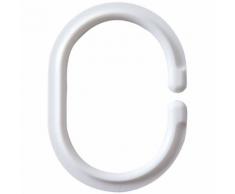 RIDDER Anelli per Tende da Doccia Bianco 49301