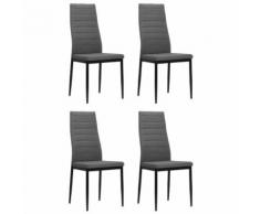 vidaXL Sedie Sala da Pranzo 4 pz in Stoffa Grigio Chiaro