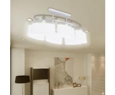 vidaXL Lampade da Soffitto Ellissoidali 4 pz Paralume in Vetro E14
