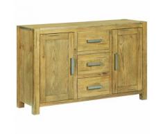 vidaXL Credenza 110x35x70 cm Rustica in Legno di Rovere