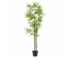 vidaXL Pianta di Bambù Artificiale con Vaso 150 cm Verde