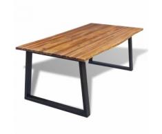 vidaXL Tavolo per Sala da Pranzo in Legno Massello di Acacia 200x90 cm