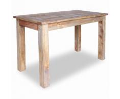 vidaXL Tavolo da Pranzo in Legno Massello Anticato 120x60x77 cm