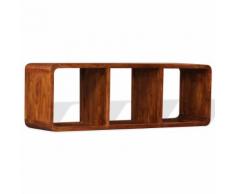 vidaXL Mobile Porta TV Legno Massello e Finitura Sheesham 120x30x40 cm