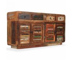 vidaXL Credenza in Legno Massello di Recupero 150x35x75 cm