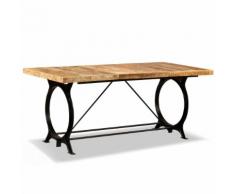 vidaXL Tavolo da Pranzo in Legno Massello di Mango Grezzo 180 cm