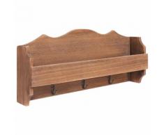 vidaXL Appendiabiti a Muro Marrone 50x10x23 cm in Legno