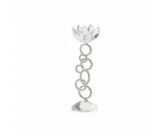 Beliani Candelabro argento 9x9 25 cm OVIEDO