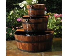 Ubbink Fontana a cascata da giardino con barile in legno Set 3 barili