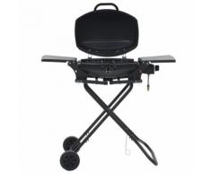 vidaXL Barbecue e Griglia a Gas Portatile con Fornello Nero