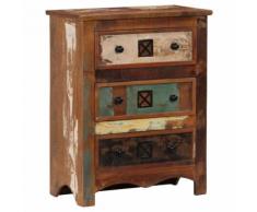 vidaXL Cassettiera 60x30x75 cm in Legno Massello di Recupero