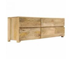 vidaXL Mobile Porta TV in Legno Massello di Mango 120x30x40 cm