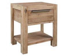 vidaXL Comodino con Cassetto 40x30x48 cm in Legno Massello d'Acacia