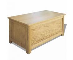 vidaXL Scatola Portaoggetti 90x45x45 cm in Massello di Rovere