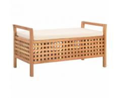 vidaXL Cassapanca 93x49x49 cm in Legno Massello di Noce