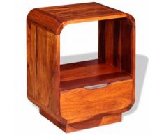 vidaXL Comodino con Cassetto in Legno Massello di Sheesham 40x30x50 cm