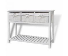 vidaXL Credenza di Stoccaggio Bianca