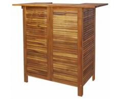 vidaXL Tavolo da Bar in Legno Massello di Acacia 110x50x105 cm