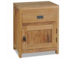 vidaXL Comodino in Legno Massello di Teak 40x30x50 cm