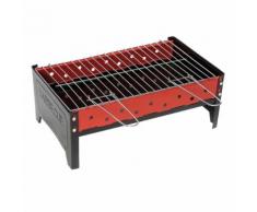 Camp Gear Barbecue Portatile a Carbonella 44x25x16 cm Acciaio Inox 8108357