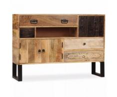vidaXL Credenza in Legno Massello di Mango 115x30x80 cm
