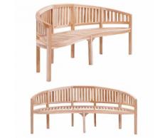 vidaXL Panchina a Forma di Banana 200 cm in Massello di Teak