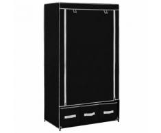 vidaXL Armadio Nero 87x49x159 cm in Tessuto