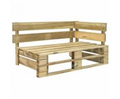 vidaXL Panca da Giardino Angolare con Pallet in Legno FSC Verde