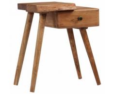 vidaXL Comodino in Legno Massello d'Acacia 45x32x55cm