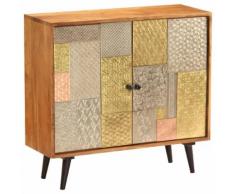 vidaXL Credenza 80x30x75 cm in Legno Massello di Acacia