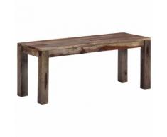 vidaXL Panca 110 cm Grigia Legno Massello di Sheesham