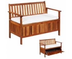 vidaXL Cassapanca da Giardino in Legno Massello di Acacia 120x63x84 cm