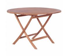 vidaXL Tavolo da Pranzo Pieghevole in Massello di Teak 120x75 cm